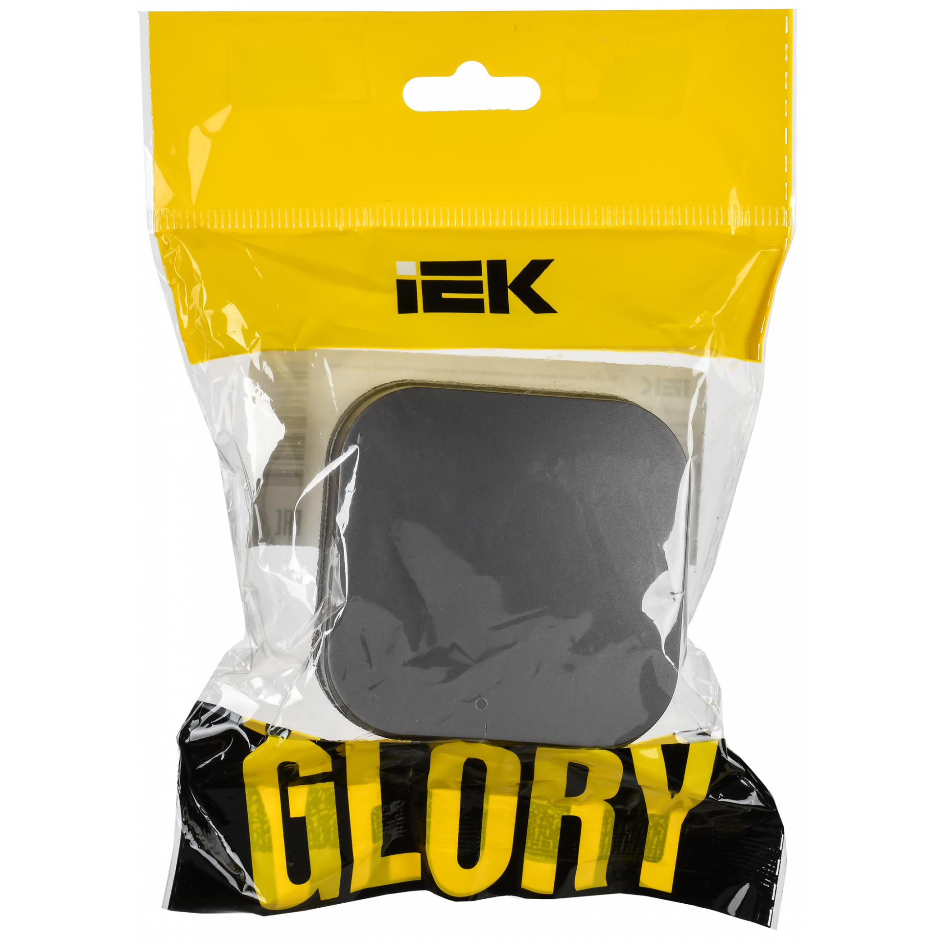 GLORY Выключатель 1-клавишный для открытой установки 10А ВС20-1-0-ХСм сталь матовый IEK