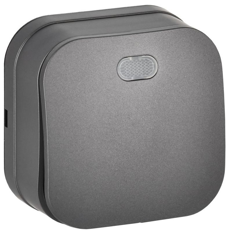 GLORY Выключатель 1-клавишный для открытой установки с индикацией 10А ВС20-1-1-ХСм сталь матовый IEK