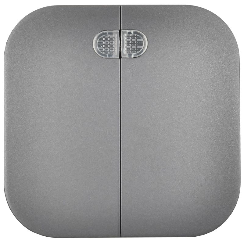 GLORY Выключатель 2-клавишный для открытой установки с индикацией 10А ВС20-2-1-ХСм сталь матовый IEK