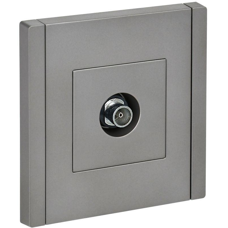 FORTE&PIANO Розетка TV оконечная FP528 сталь IEK