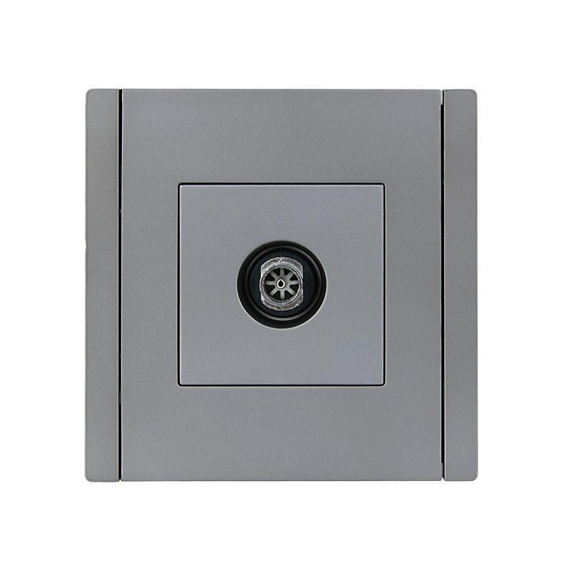 FORTE&PIANO Розетка TV оконечная FP528 сталь IEK