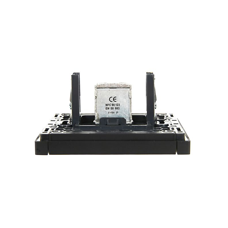 FORTE&PIANO Розетка TV проходная FP129 черный IEK