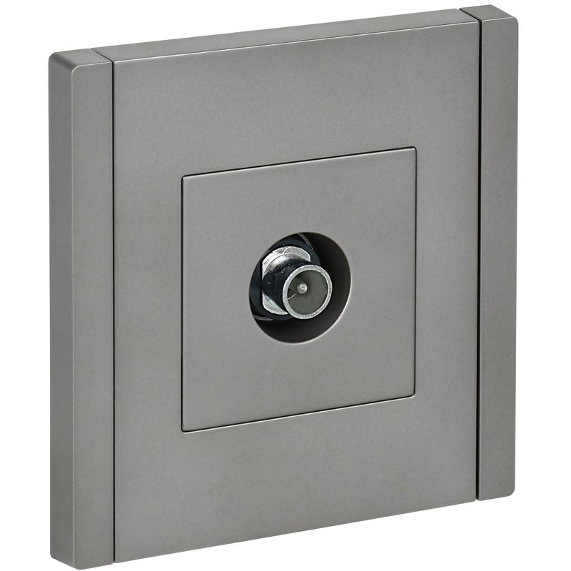 FORTE&PIANO Розетка TV проходная FP529 сталь IEK