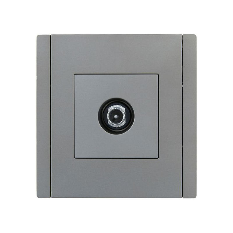 FORTE&PIANO Розетка TV проходная FP529 сталь IEK