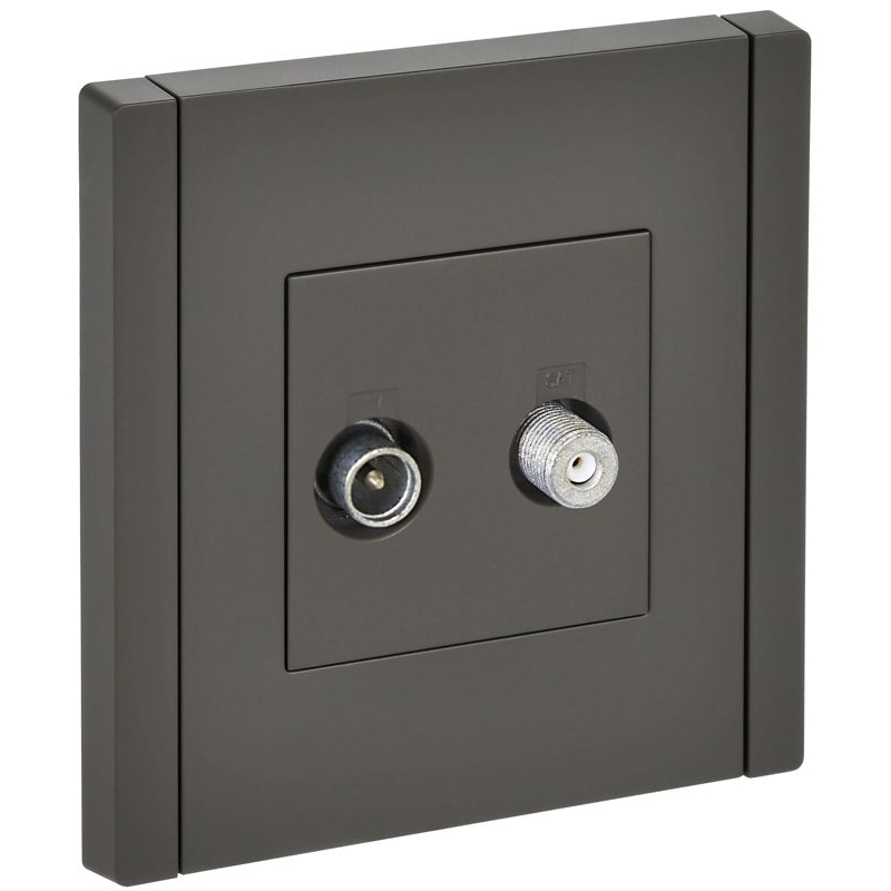 FORTE&PIANO Розетка двойная TV+SAT FP338 серый IEK