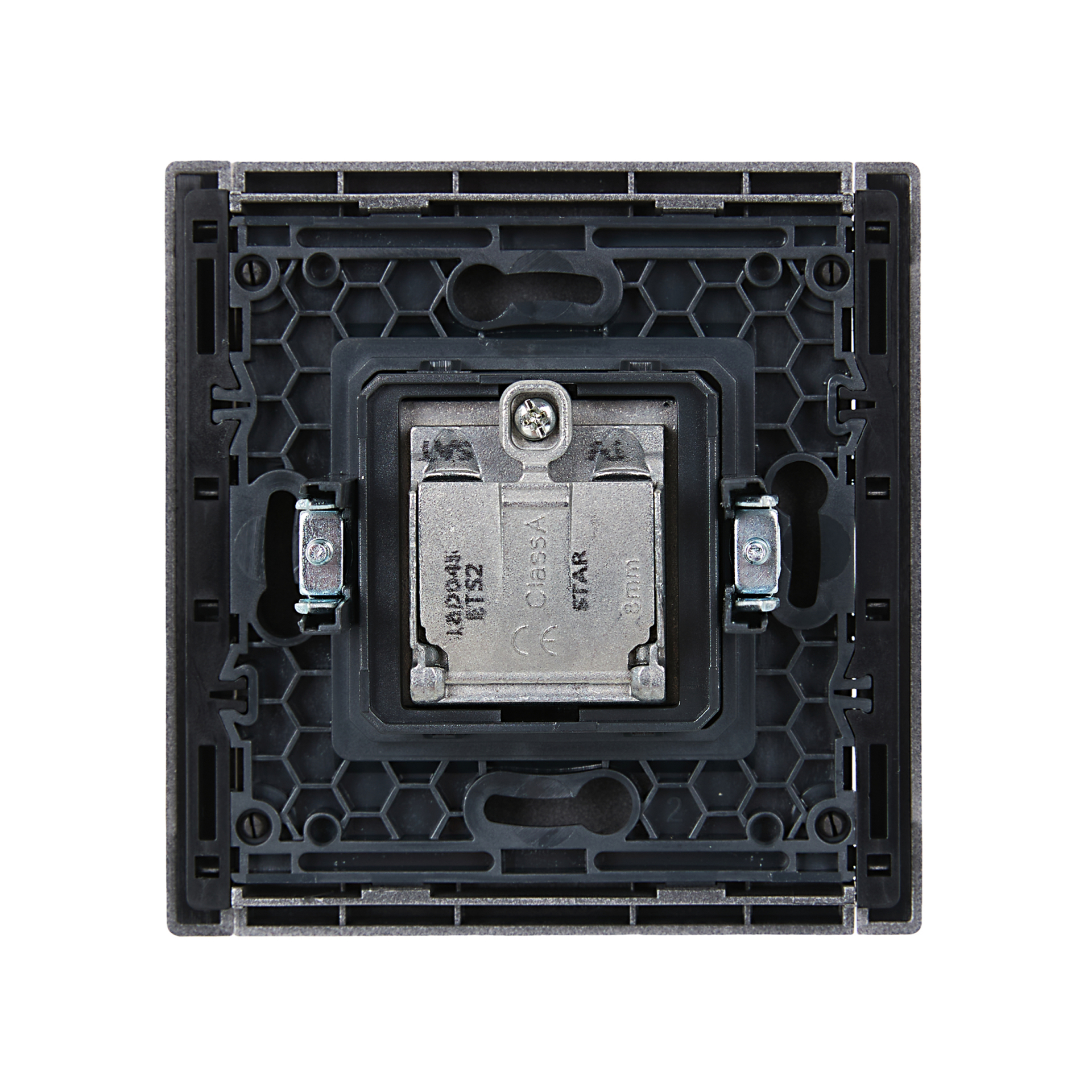 FORTE&PIANO Розетка двойная TV+SAT FP538 сталь IEK
