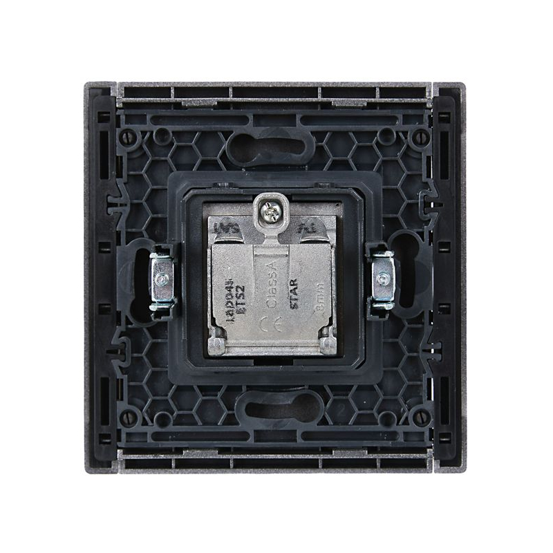 FORTE&PIANO Розетка двойная TV+SAT FP538 сталь IEK