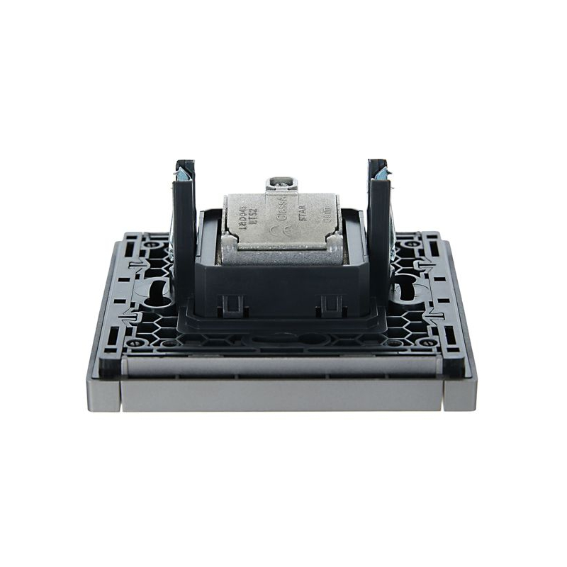 FORTE&PIANO Розетка двойная TV+SAT FP538 сталь IEK