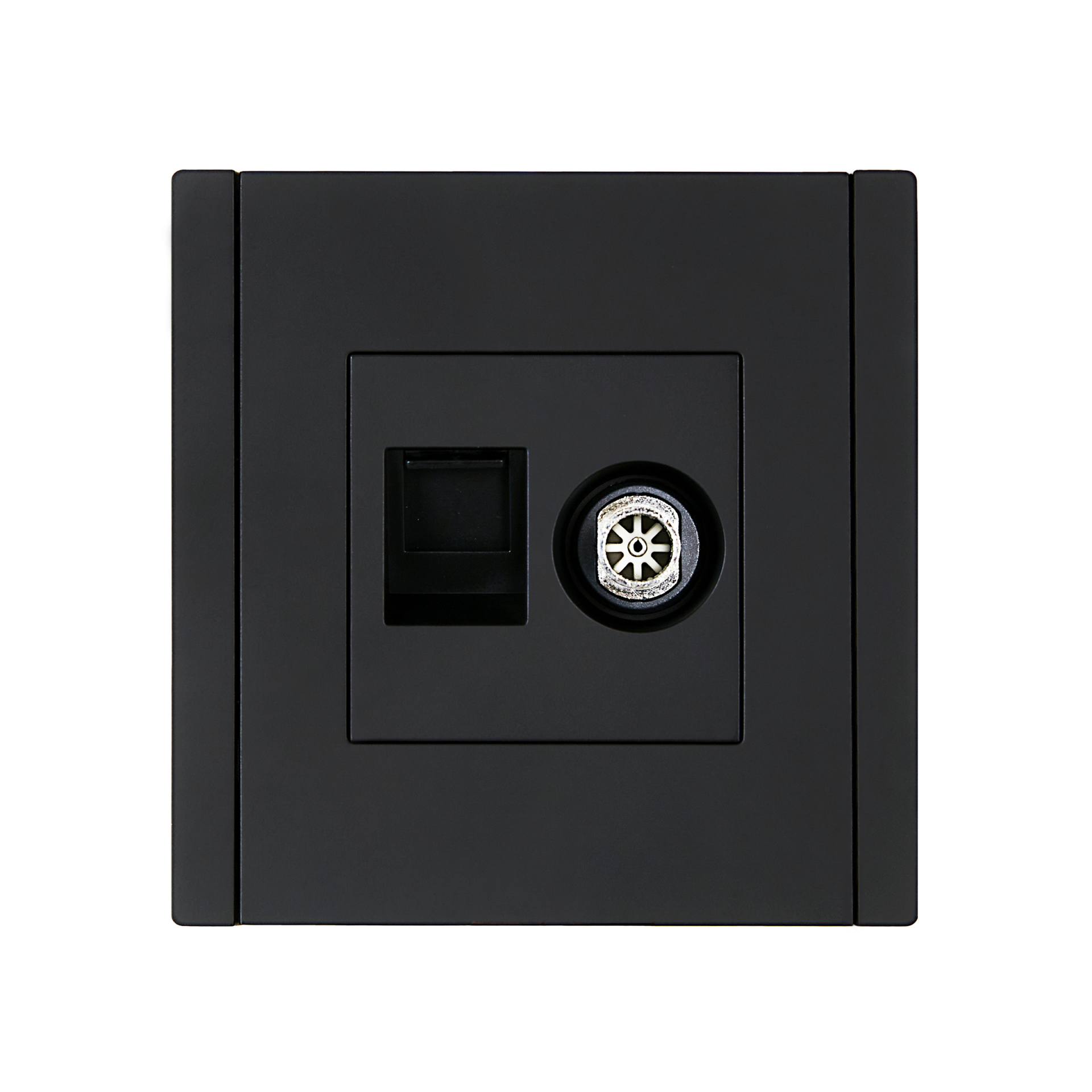 FORTE&PIANO Розетка двойная TV+RJ45 кат.5E FP136 черный IEK