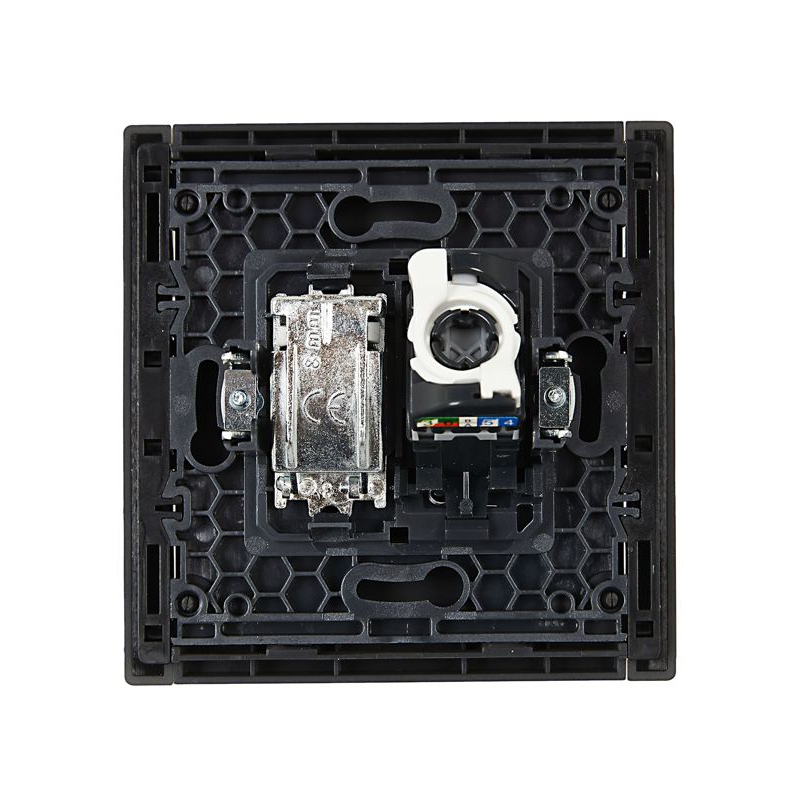 FORTE&PIANO Розетка двойная TV+RJ45 кат.5E FP336 серый IEK