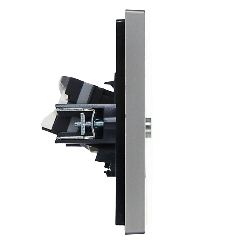 FORTE&PIANO Розетка двойная TV+RJ45 кат.5E FP536 сталь IEK