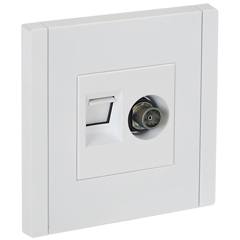 FORTE&PIANO Розетка двойная TV+RJ45 кат.6 FP237 белый IEK