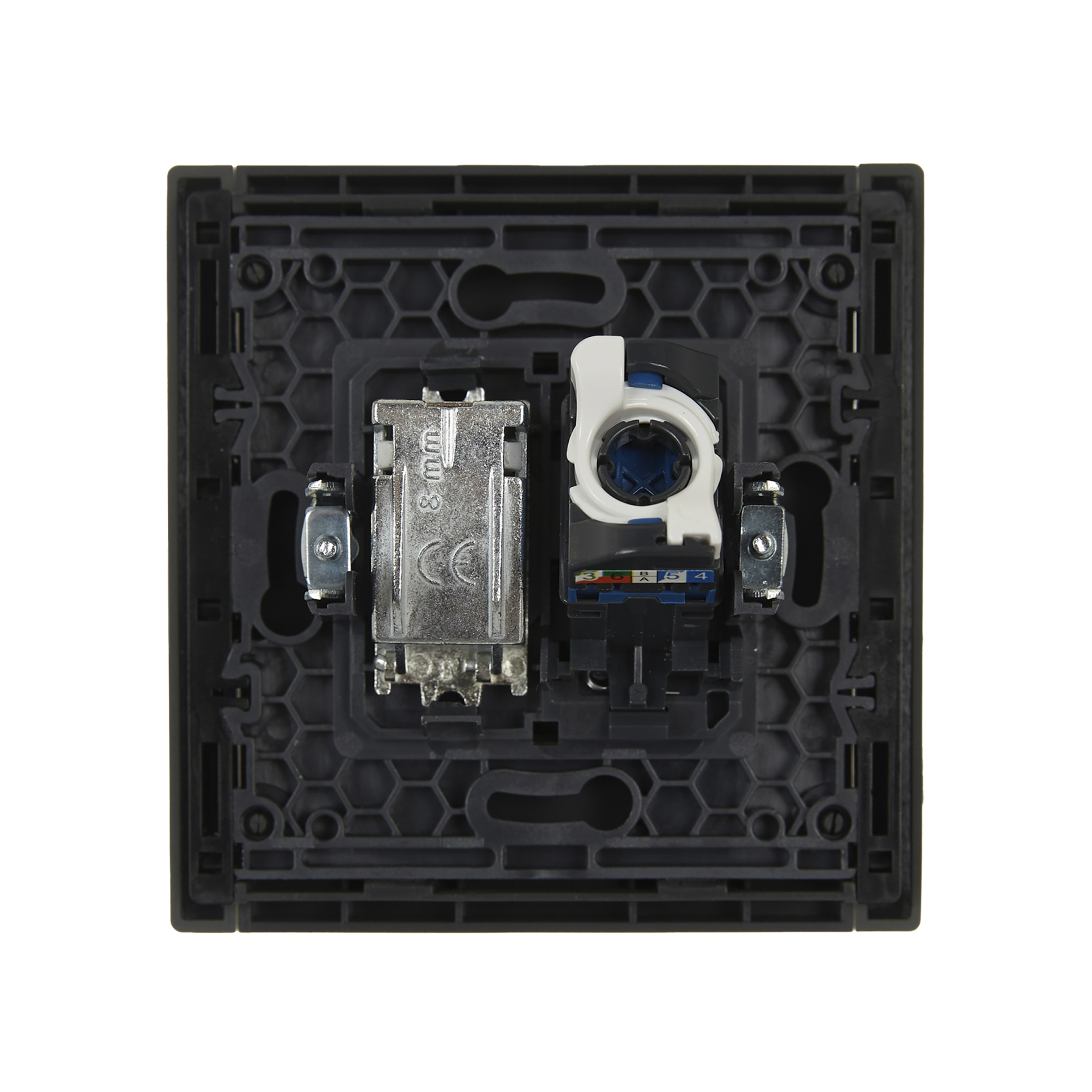 FORTE&PIANO Розетка двойная TV+RJ45 кат.6 FP337 серый IEK