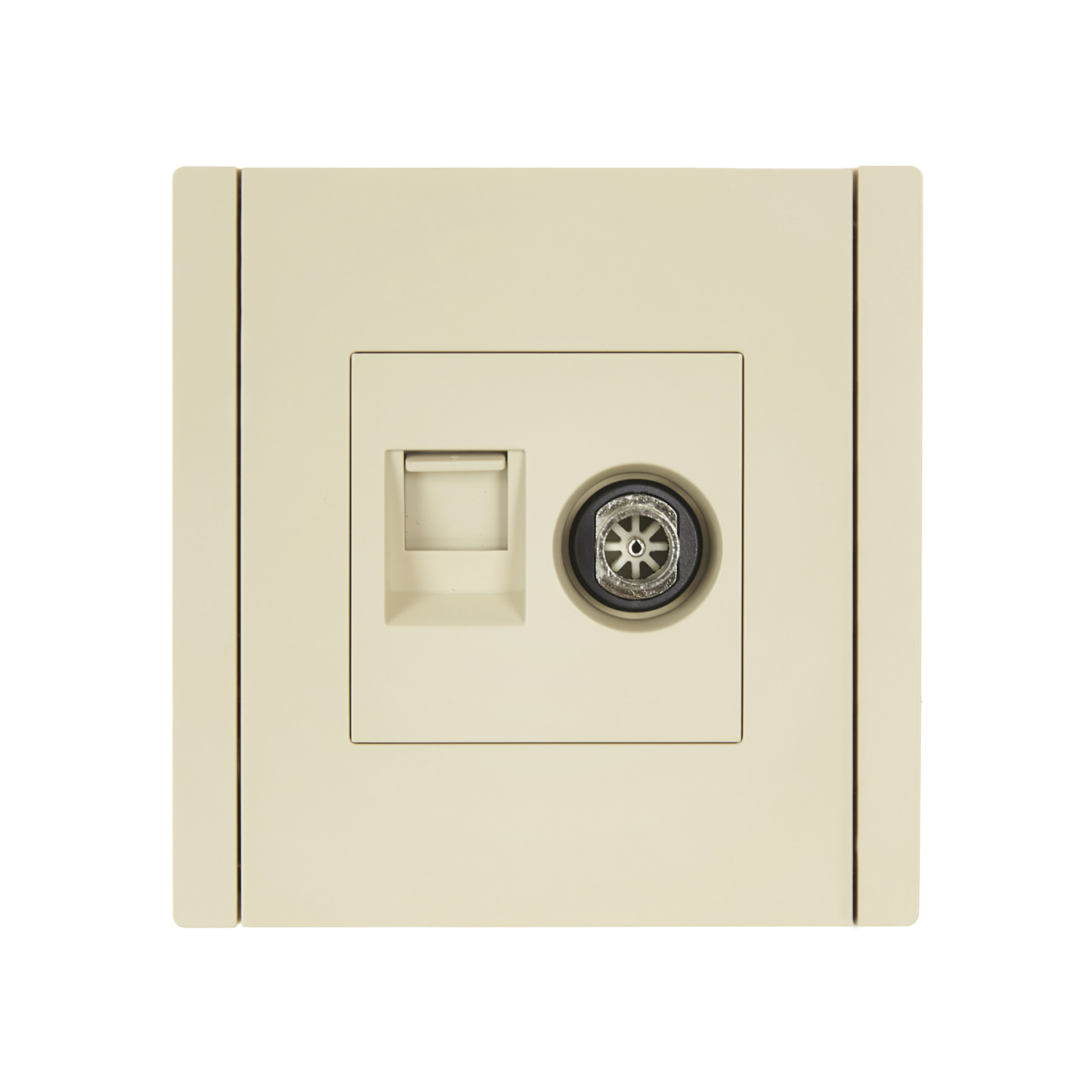 FORTE&PIANO Розетка двойная TV+RJ45 кат.6 FP437 ваниль IEK