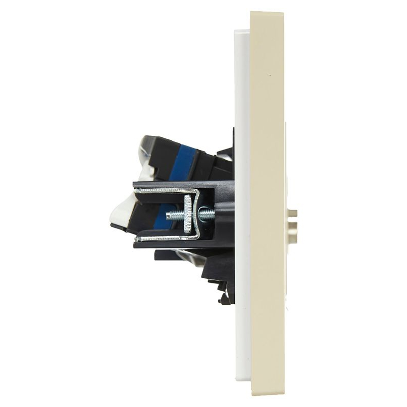 FORTE&PIANO Розетка двойная TV+RJ45 кат.6 FP437 ваниль IEK