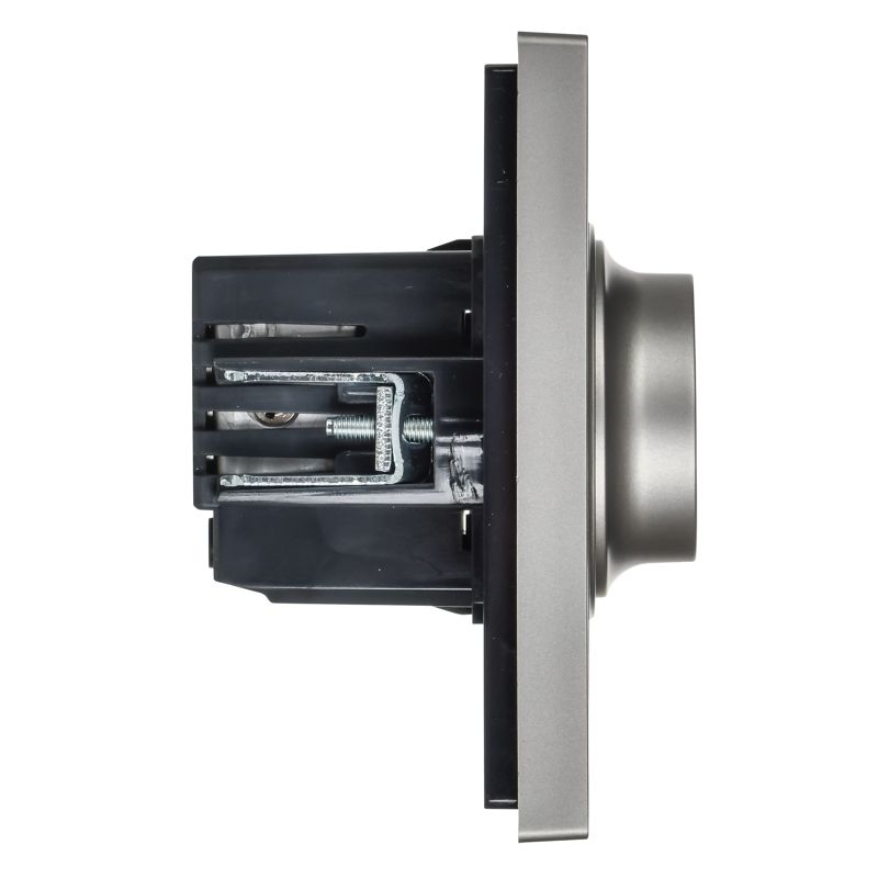 FORTE&PIANO Светорегулятор поворотно-нажимной 600Вт FP554 сталь IEK