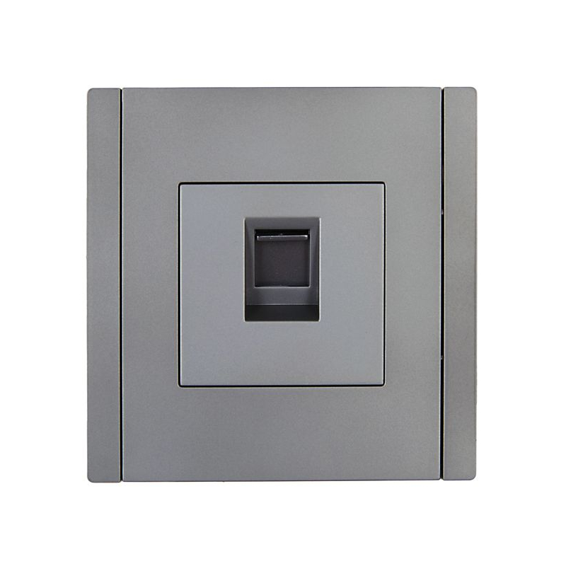 FORTE&PIANO Розетка компьютерная RJ45 кат.5E FP532 сталь IEK