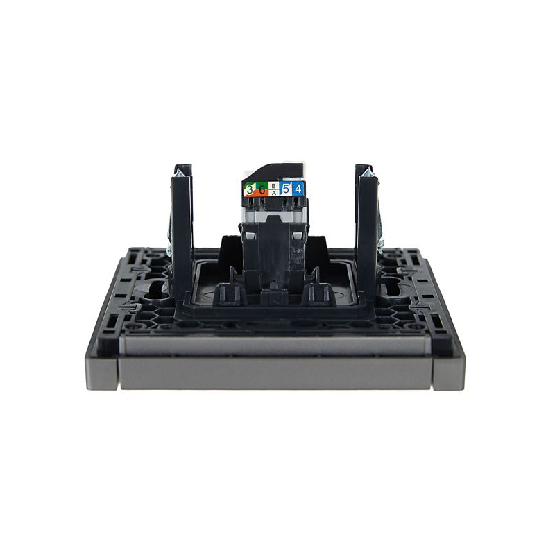 FORTE&PIANO Розетка компьютерная RJ45 кат.5E FP532 сталь IEK