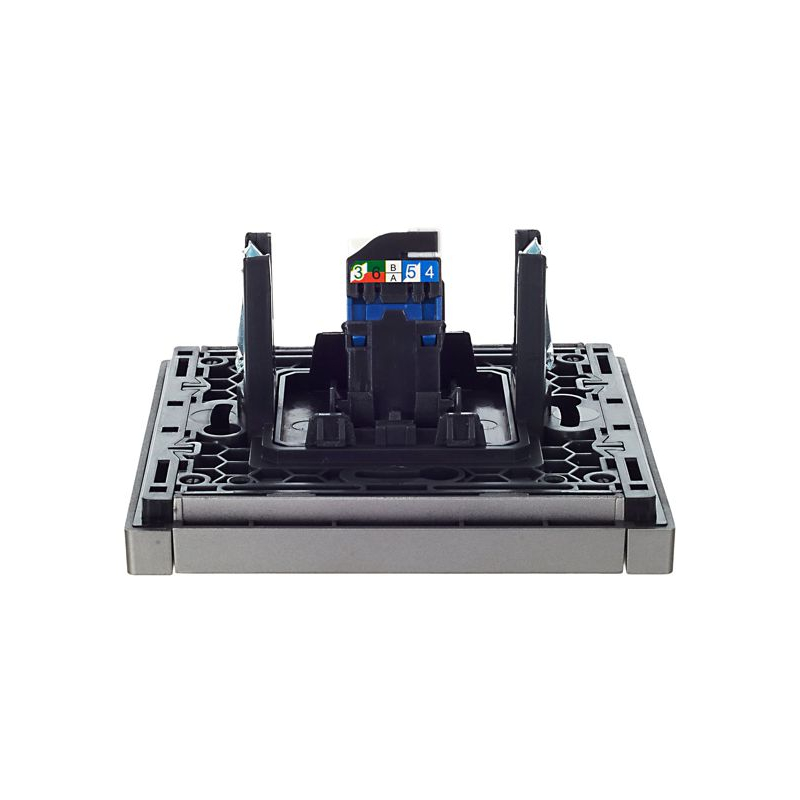 FORTE&PIANO Розетка компьютерная RJ45 кат.6 FP531 сталь IEK