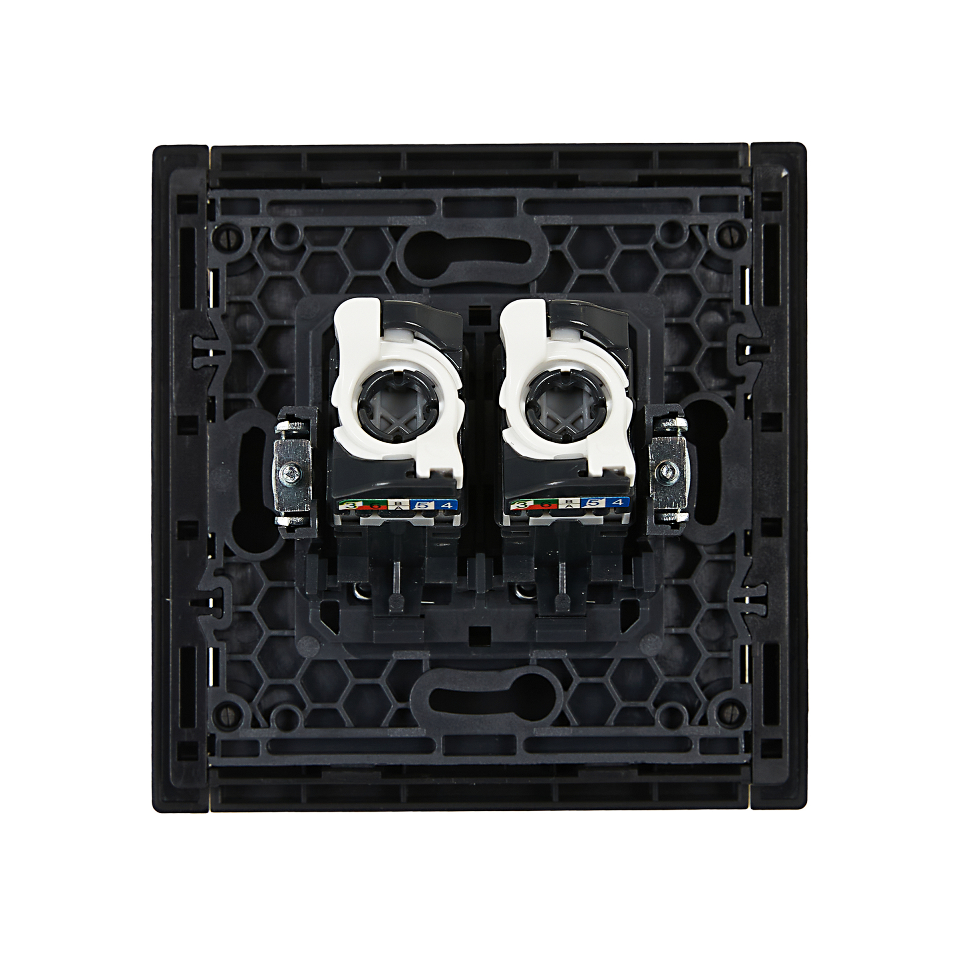 FORTE&PIANO Розетка компьютерная двойная RJ45 кат.5E FP133 черный IEK