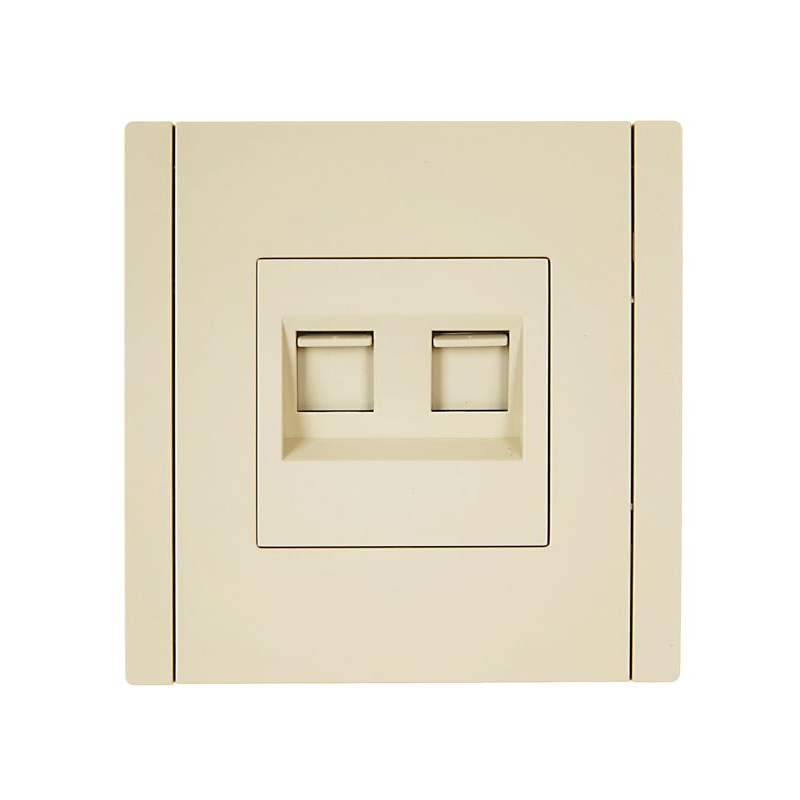 FORTE&PIANO Розетка компьютерная двойная RJ45 кат.5E FP433 ваниль IEK
