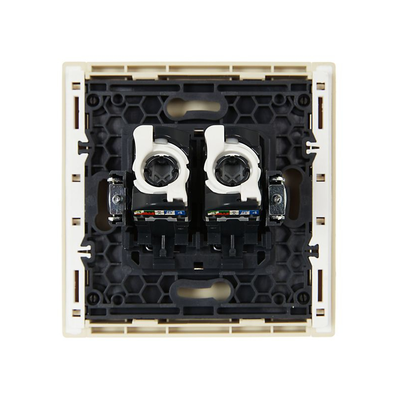 FORTE&PIANO Розетка компьютерная двойная RJ45 кат.5E FP433 ваниль IEK