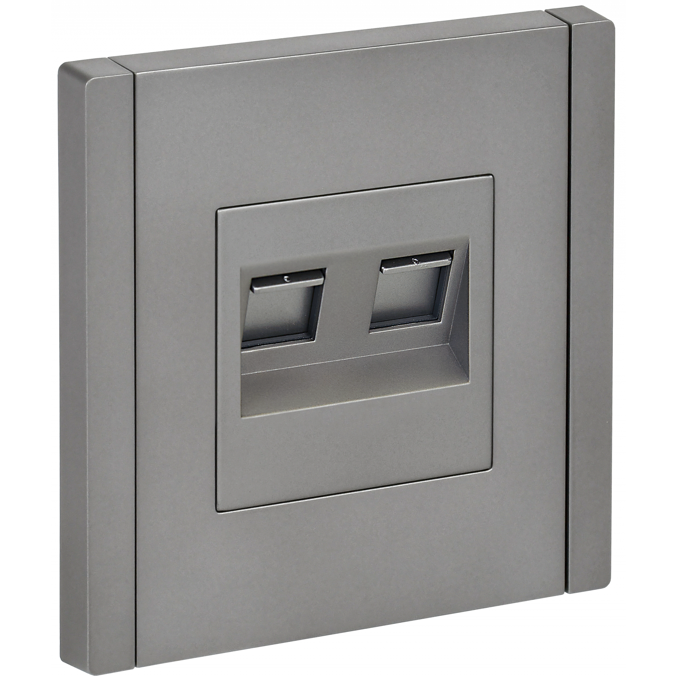 FORTE&PIANO Розетка компьютерная двойная RJ45 кат.5E FP533 сталь IEK