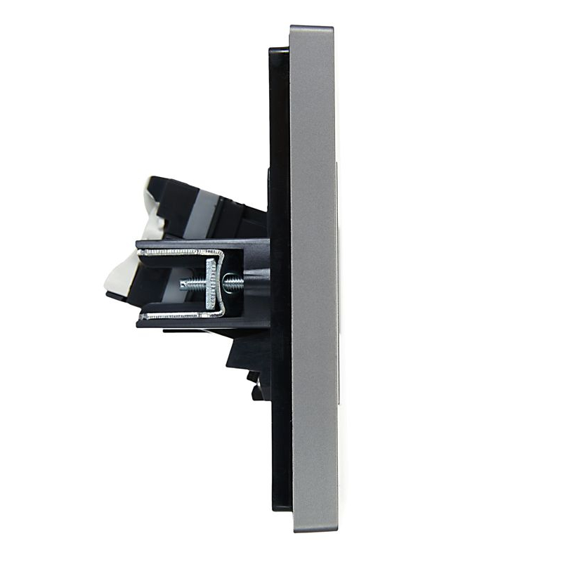 FORTE&PIANO Розетка компьютерная двойная RJ45 кат.5E FP533 сталь IEK