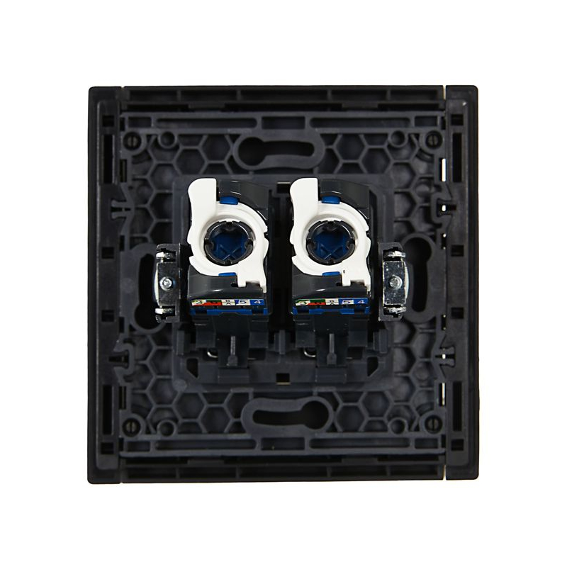 FORTE&PIANO Розетка компьютерная двойная RJ45 кат.6 FP134 черный IEK