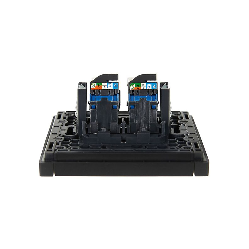 FORTE&PIANO Розетка компьютерная двойная RJ45 кат.6 FP134 черный IEK