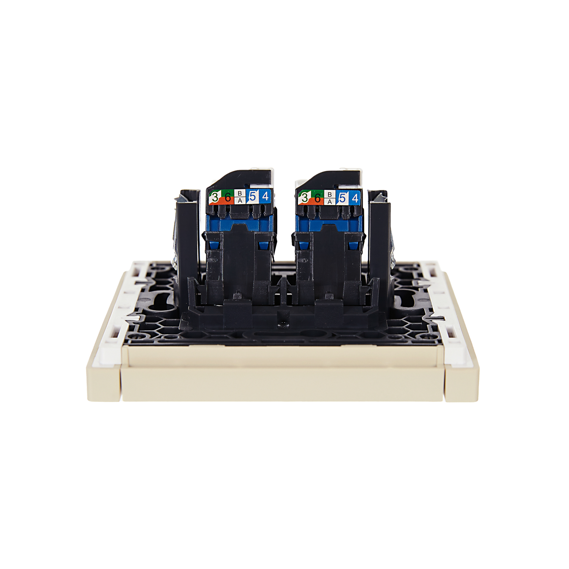 FORTE&PIANO Розетка компьютерная двойная RJ45 кат.6 FP434 ваниль IEK