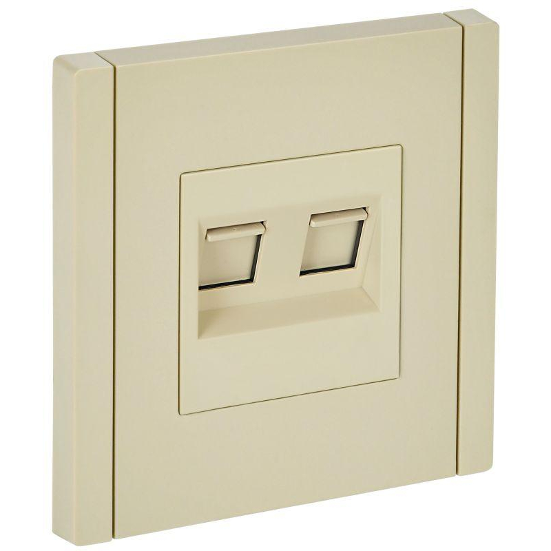 FORTE&PIANO Розетка компьютерная двойная RJ45 кат.6 FP434 ваниль IEK