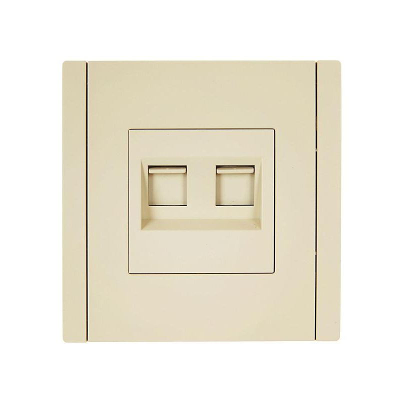 FORTE&PIANO Розетка компьютерная двойная RJ45 кат.6 FP434 ваниль IEK