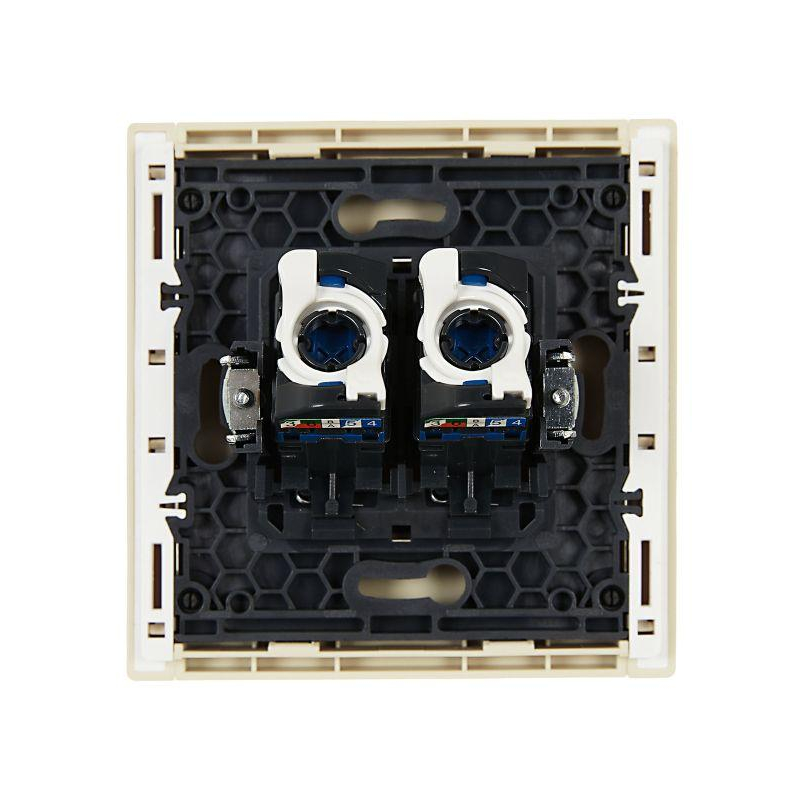 FORTE&PIANO Розетка компьютерная двойная RJ45 кат.6 FP434 ваниль IEK