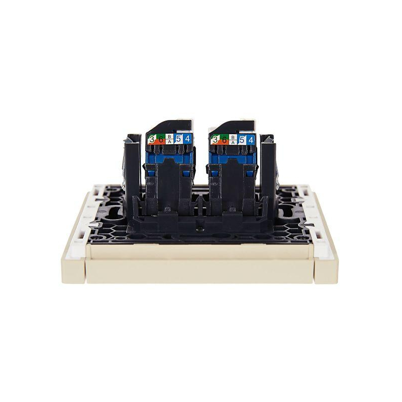 FORTE&PIANO Розетка компьютерная двойная RJ45 кат.6 FP434 ваниль IEK