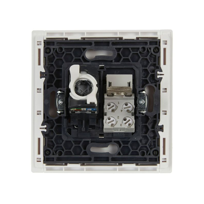 FORTE&PIANO Розетка двойная RJ11+RJ45 кат.5E FP235 белый IEK