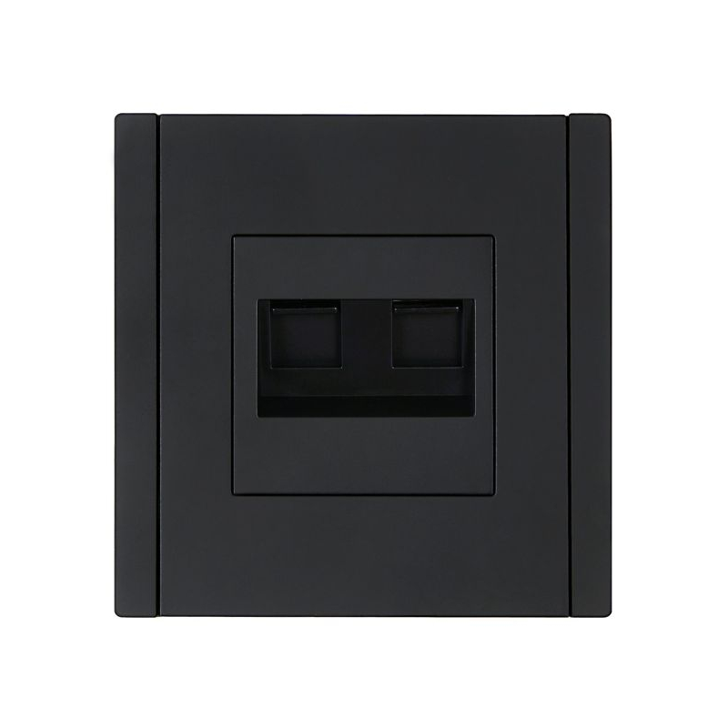 FORTE&PIANO Розетка двойная RJ11+RJ45 кат.5E FP135 черный IEK