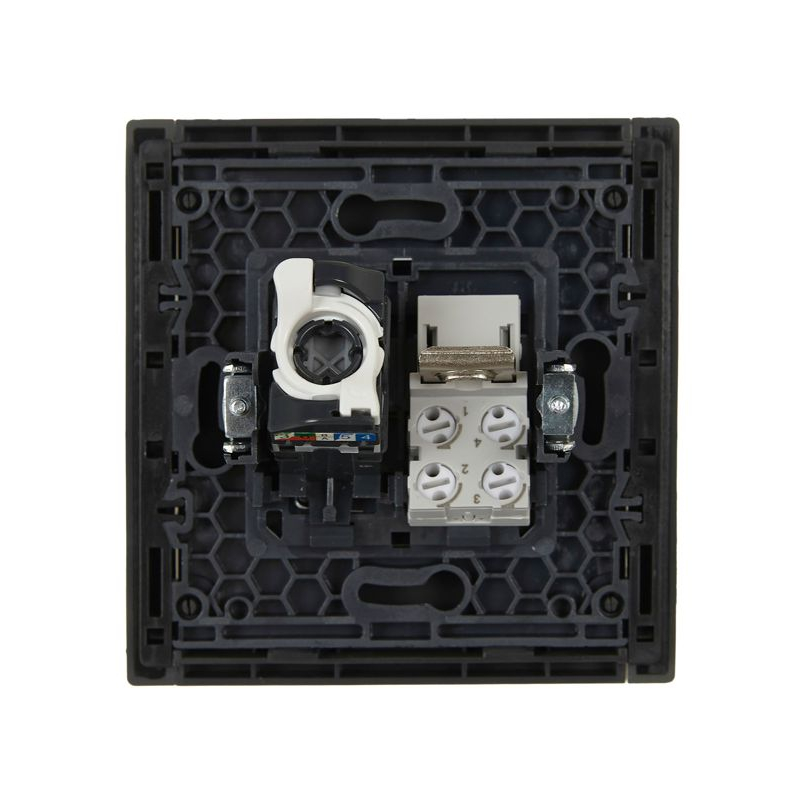 FORTE&PIANO Розетка двойная RJ11+RJ45 кат.5E FP335 серый IEK