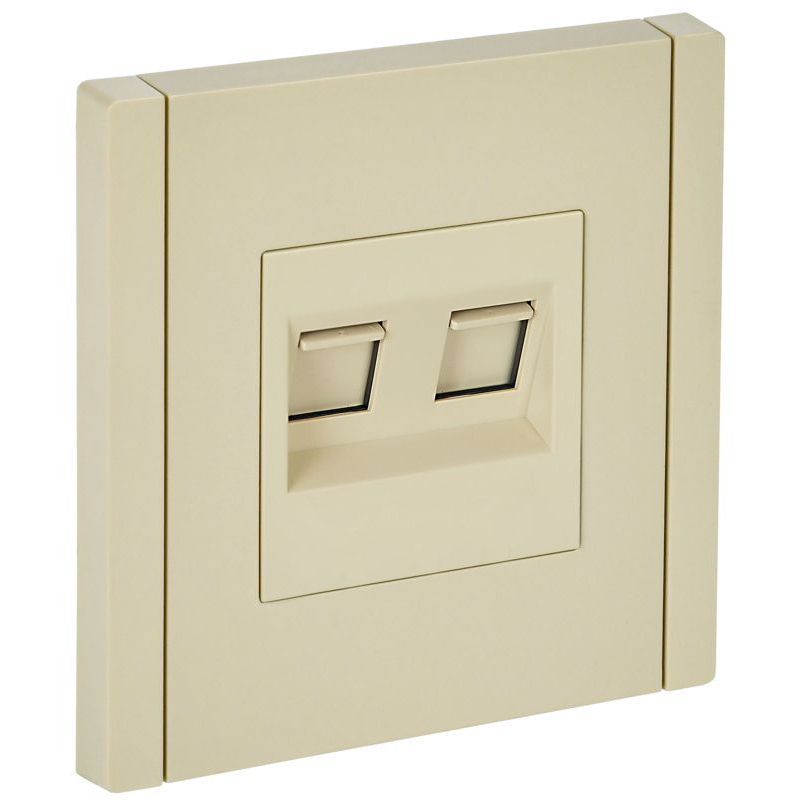 FORTE&PIANO Розетка двойная RJ11+RJ45 кат.5E FP435 ваниль IEK