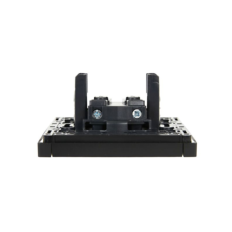 FORTE&PIANO Розетка 1-местная без заземления без защитных шторок винтовое крепление 10А FP118 черный IEK