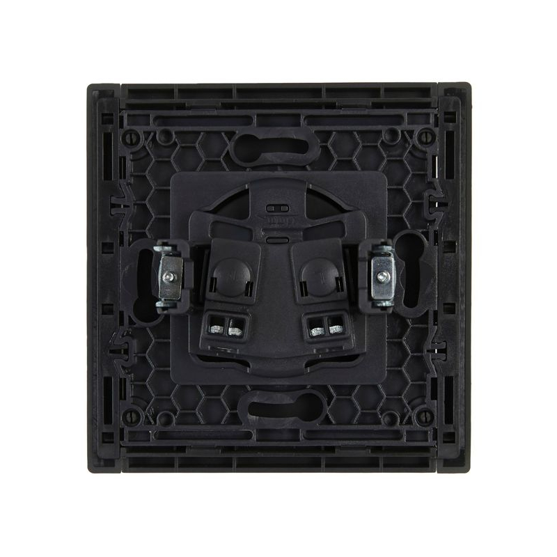 FORTE&PIANO Розетка 1-местная без заземления без защитных шторок винтовое крепление 10А FP318 серый IEK