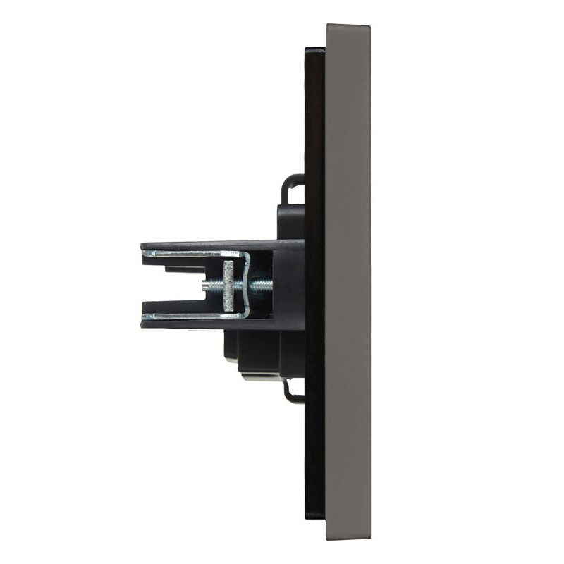 FORTE&PIANO Розетка 1-местная без заземления без защитных шторок винтовое крепление 10А FP318 серый IEK