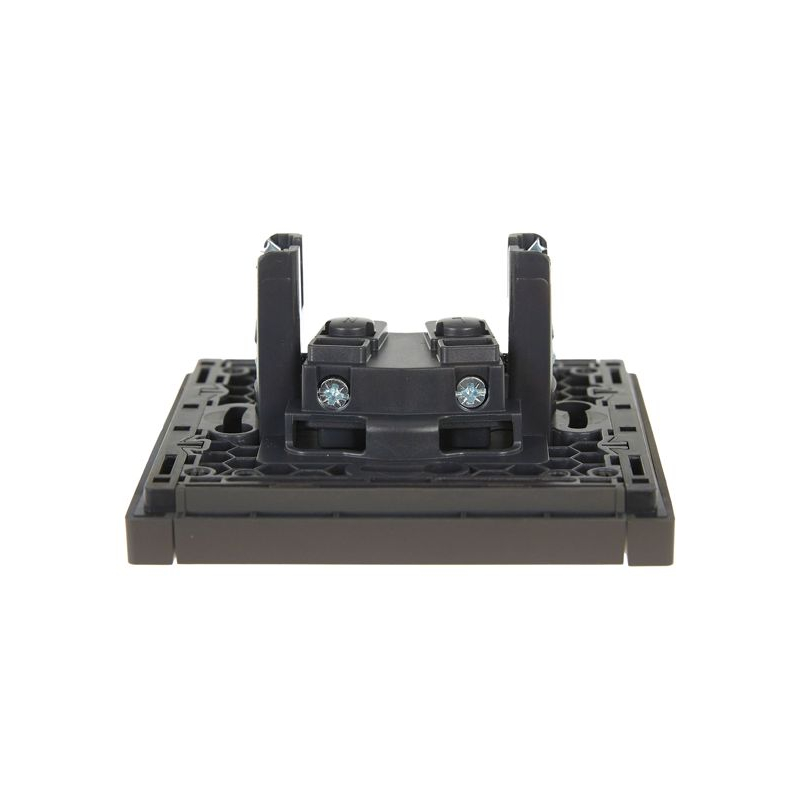 FORTE&PIANO Розетка 1-местная без заземления без защитных шторок винтовое крепление 10А FP318 серый IEK