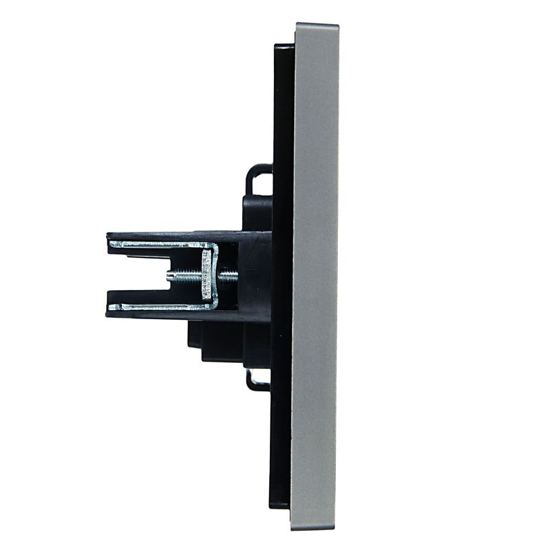 FORTE&PIANO Розетка 1-местная без заземления без защитных шторок винтовое крепление 10А FP518 сталь IEK