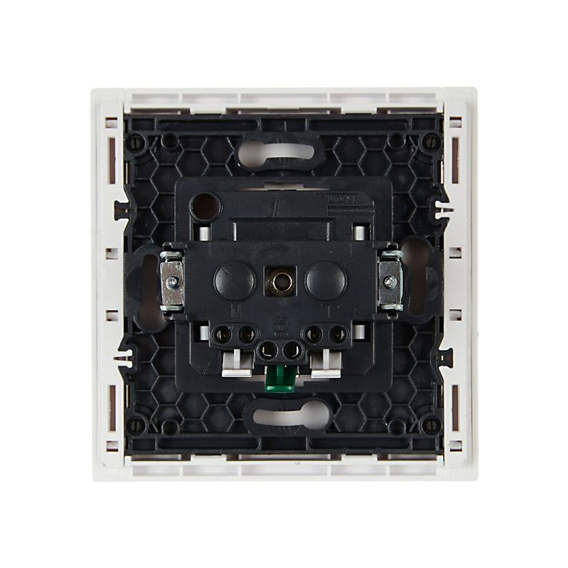 FORTE&PIANO Розетка 1-местная с заземлением без защитных шторок безвинтовое крепление 16А FP214 белый IEK