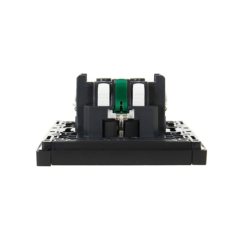 FORTE&PIANO Розетка 1-местная с заземлением без защитных шторок безвинтовое крепление 16А FP114 черный IEK