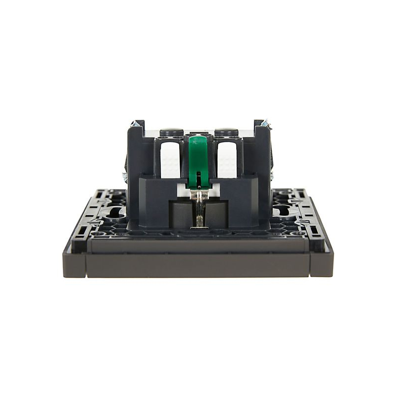 FORTE&PIANO Розетка 1-местная с заземлением без защитных шторок безвинтовое крепление 16А FP314 серый IEK