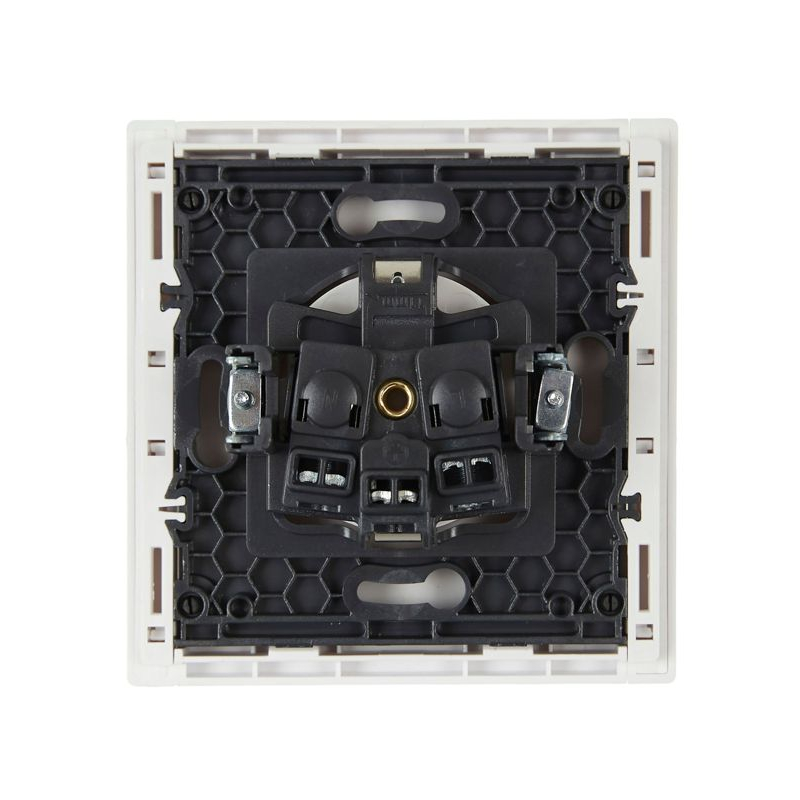 FORTE&PIANO Розетка 1-местная с заземлением без защитных шторок винтовое крепление 16А FP216 белый IEK