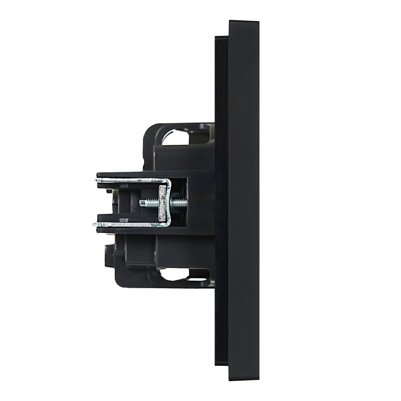 FORTE&PIANO Розетка 1-местная с заземлением без защитных шторок винтовое крепление 16А FP116 черный IEK