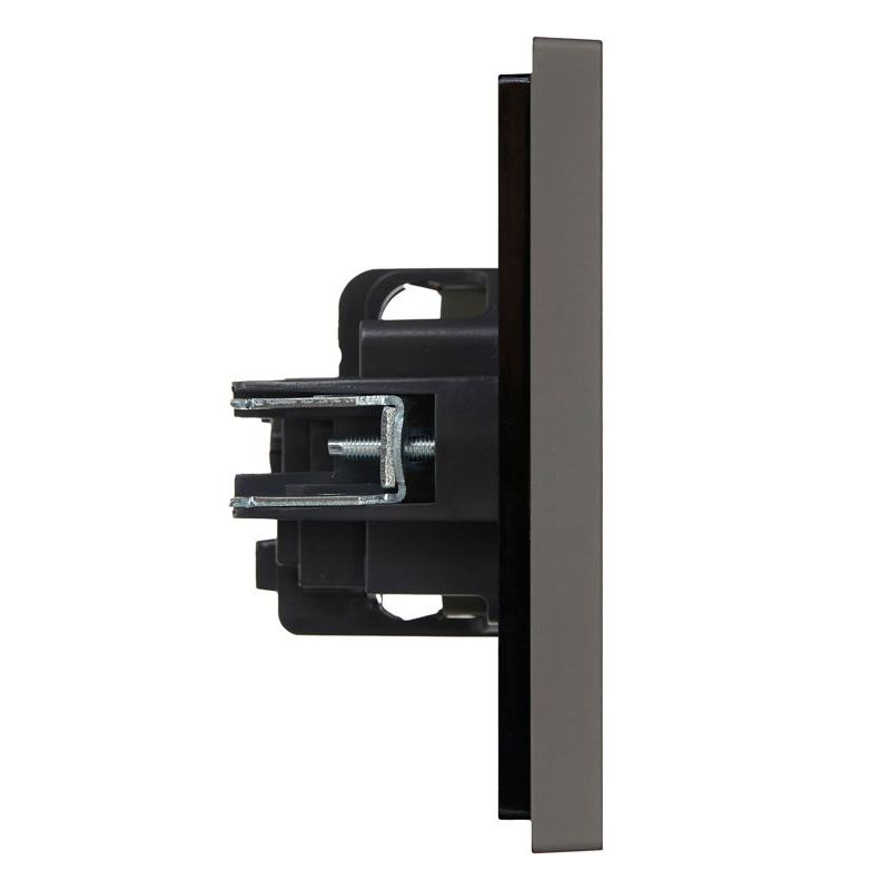 FORTE&PIANO Розетка 1-местная с заземлением без защитных шторок винтовое крепление 16А FP316 серый IEK